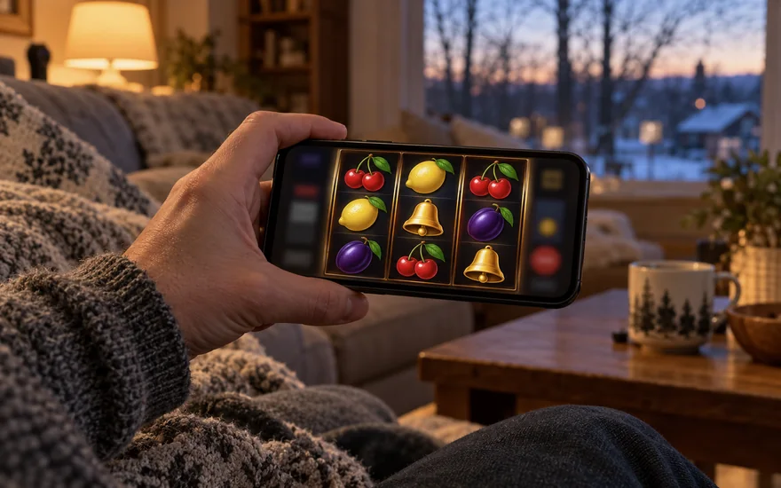 Play ojo casino canada: slot reels on an adult-held phone